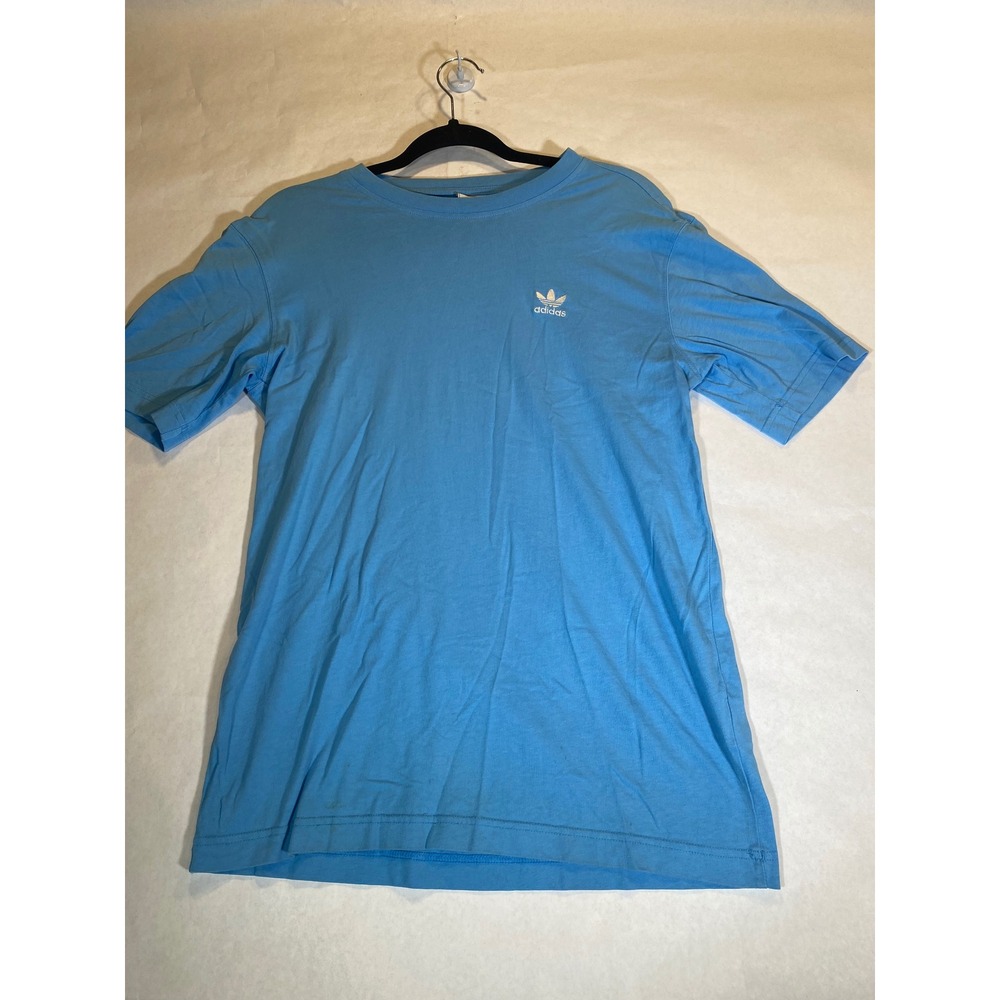 Blue Adidas Originals Trefoil Logo Embroidered Cotton T-Shirt Small Unisex